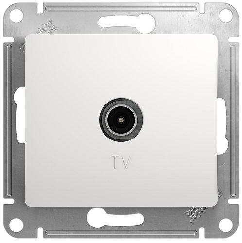 Розетка TV Коннектор без рамки Systeme Electric Glossa 1-м. белый картинка